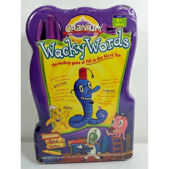 Wacky Words by Cranium Fill in the Blank Childrens Game Damaged Sealed - Picture 1 of 5